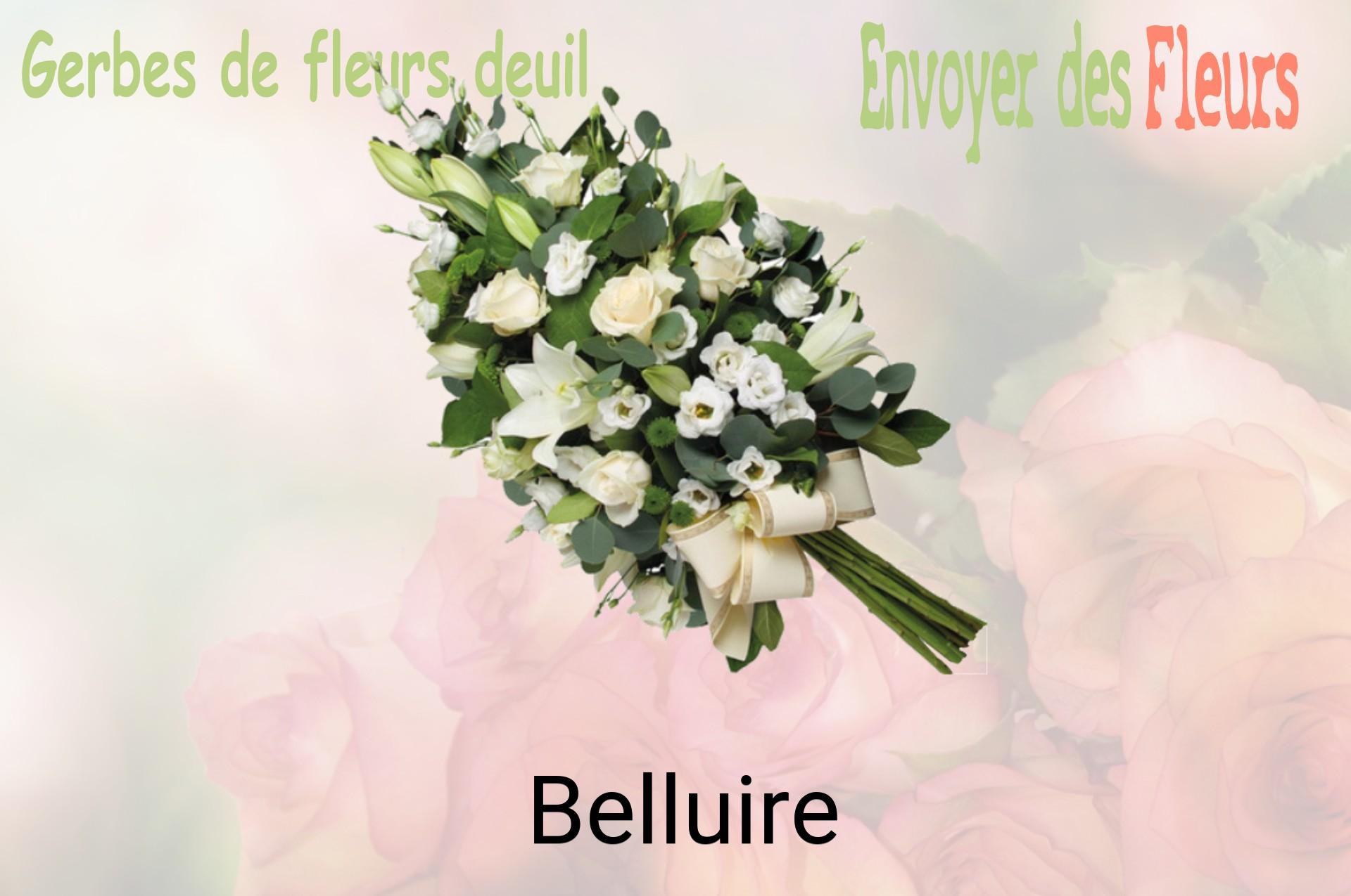 Gerbe de fleurs de deuil livrée à Belluire